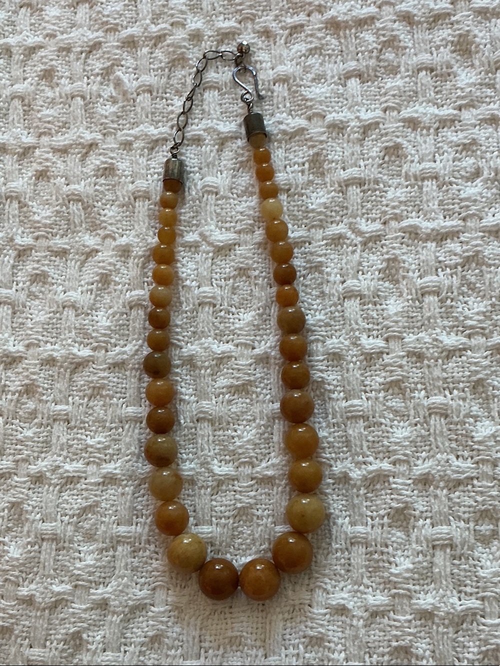 Beaded Bakelite Butterscotch -Tone Necklace - Women Jewelry